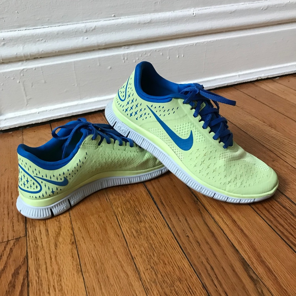 Green & Blue Nike Free Sneakers
